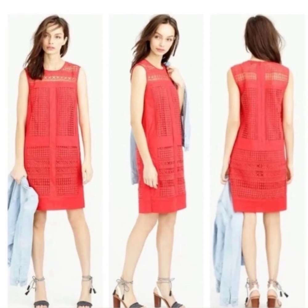 J. Crew Geo-Lace Shift Dress